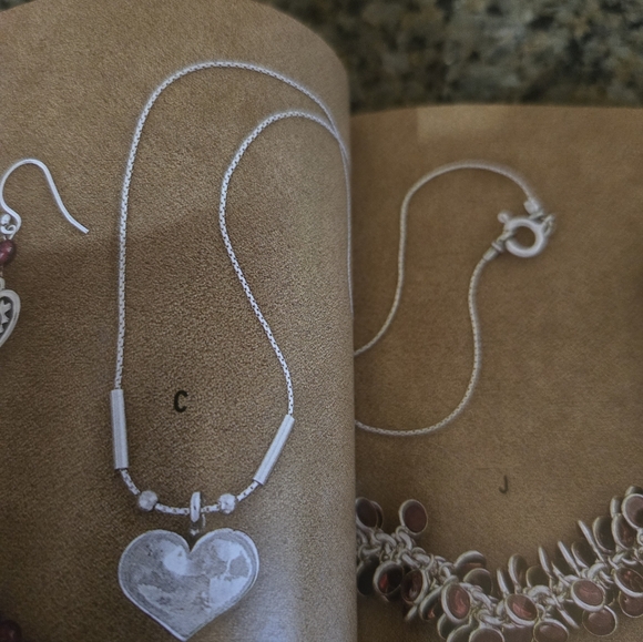 SILPADA Hammered Heart Sterling Silver Necklace N0514 - Picture 4 of 4